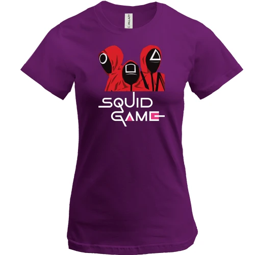 Женская футболка, Фиолетовый, "Игра в кальмара / Squid game"