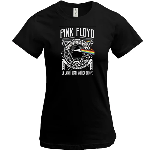 Женская футболка, Черный, "Pink Floyd"