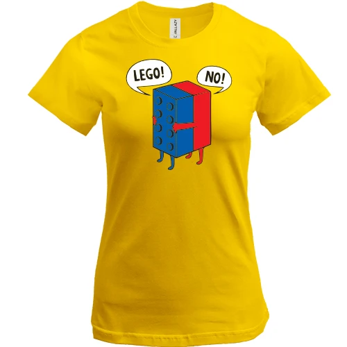 Женская футболка, Желтый, "Lego?"
