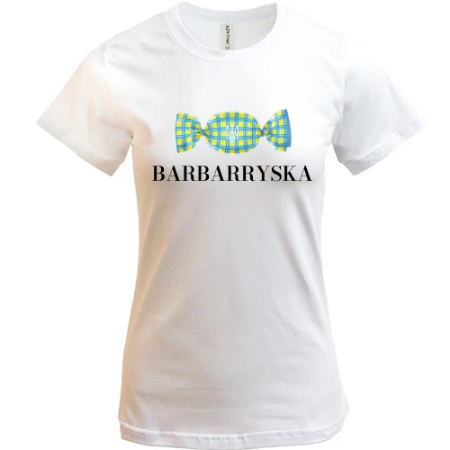 Женская футболка, Белый, "Barbarryska"