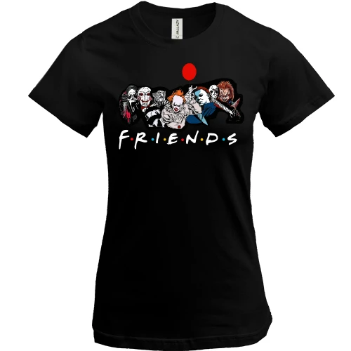 Женская футболка, Черный, "FRIENDS"