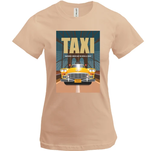 Женская футболка с постером из т.с.Taxi