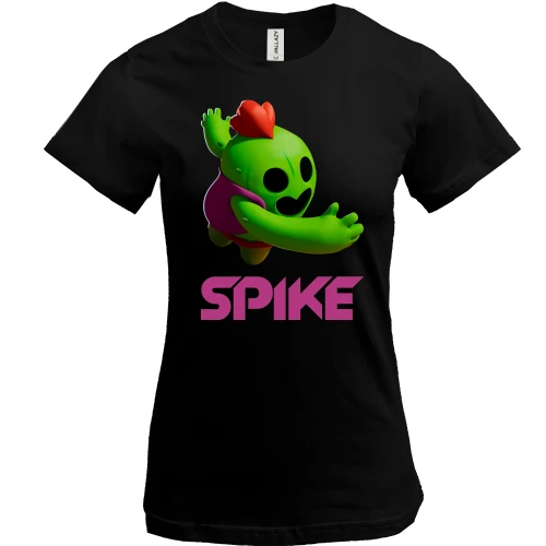 Женская футболка, Черный, "Spike" из игры Brawl Stars