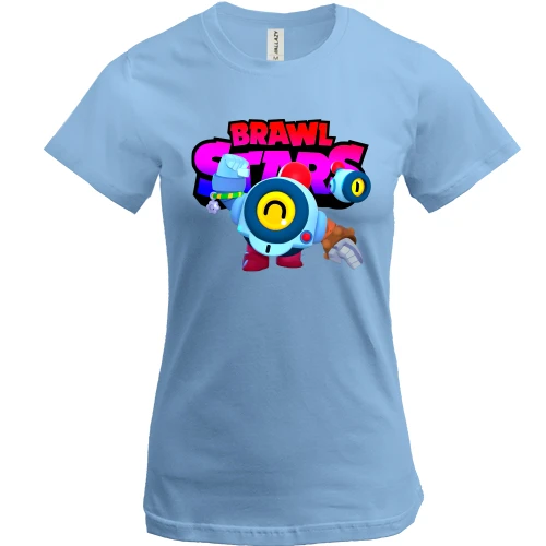 Женская футболка, Синий, с лого Brawl Stars
