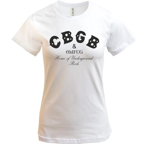 Женская футболка, Белый, CBGB