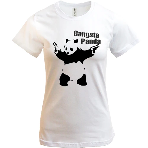 Жіноча футболка, Білий, Gangsta Panda