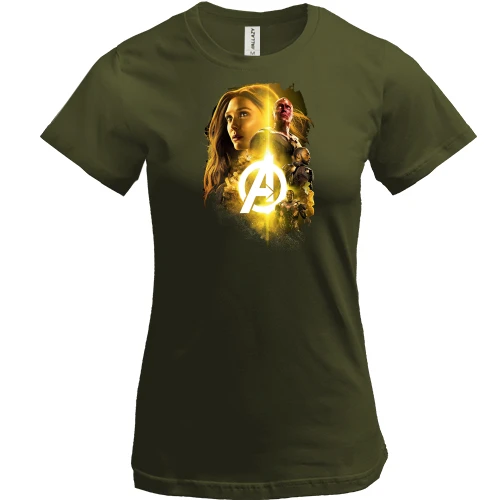 Женская футболка, Хаки, "Мстители (Avengers)"
