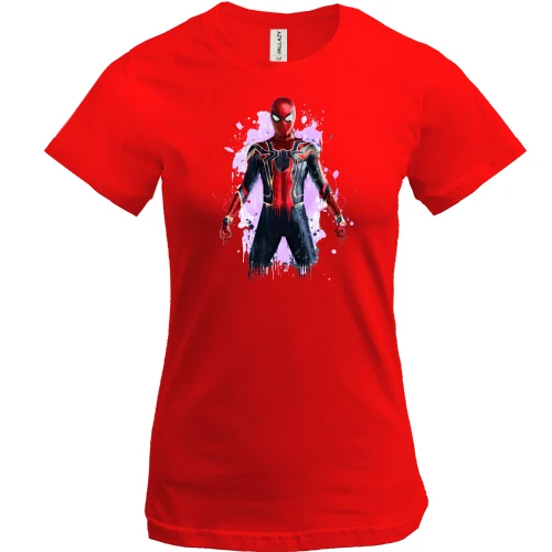 Жіноча футболка, Червоний, з Людиною-павуком Iron Spider