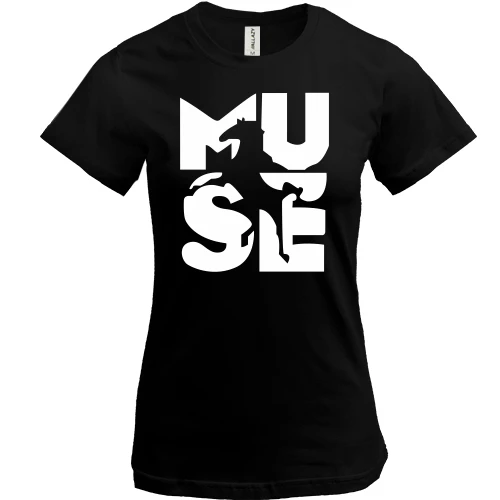 Женская футболка, Черный, Muse