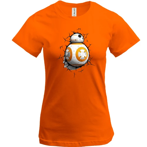 Жіноча футболка "BB-8 у стіні"