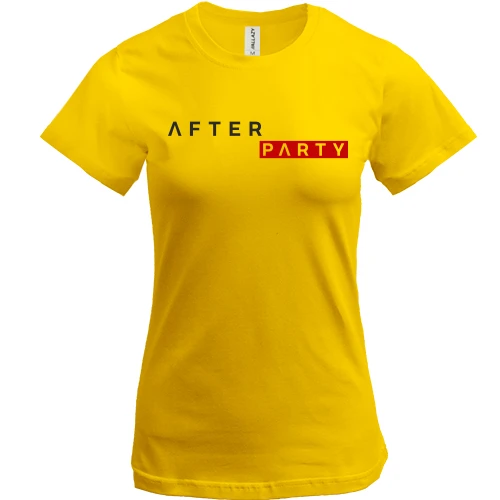 Жіноча футболка, Жовтий, "After Party"