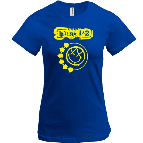 Жіноча футболка, Синій, Blink 182 black