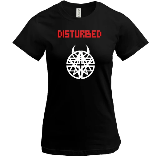 Женская футболка, Черный, Disturbed