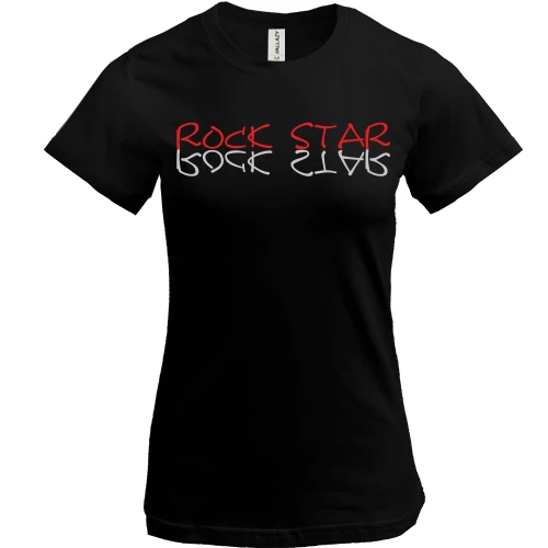 Жіноча футболка, Чорний, ROCK STAR