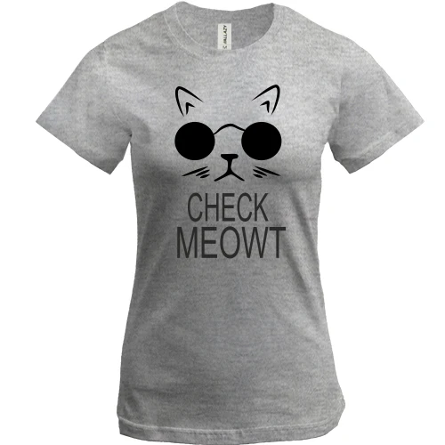 Женская футболка check meowt