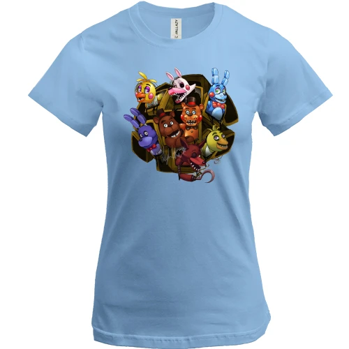 Женская футболка, Синий, Five Nights at Freddy’s (2)
