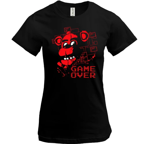 Жіноча футболка, Чорний, Five Nights at Freddy’s Game Over