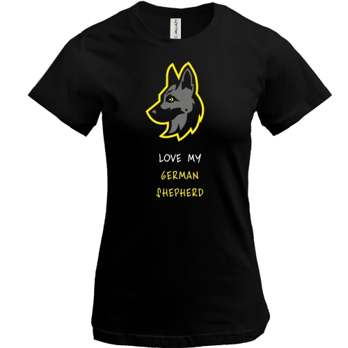 Женская футболка Love My German Shepherd