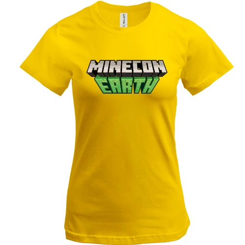 Женская футболка, Желтый, MINECON Earth