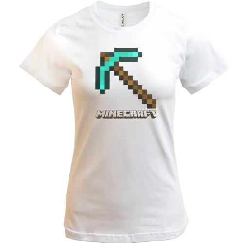 Жіноча футболка, Синій, Кірка Minecraft