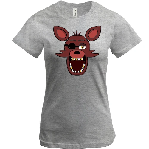 Жіноча футболка, Сірий меланж, Five Nights at Freddy’s - Фоксі