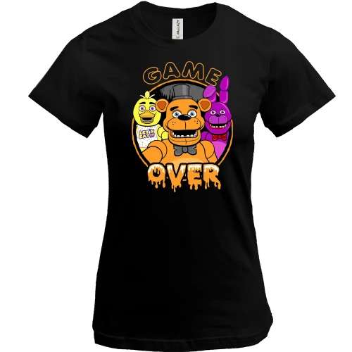 Женская футболка, Черный, Five Nights at Freddy’s Game Over (2)
