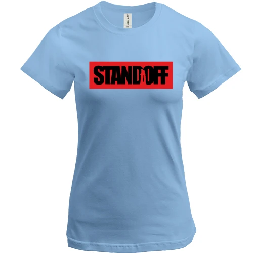 Женская футболка, Синий, Standoff Red