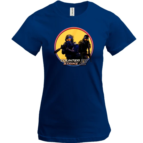 Жіноча футболка, Синій, Counter Strike 2 (2)