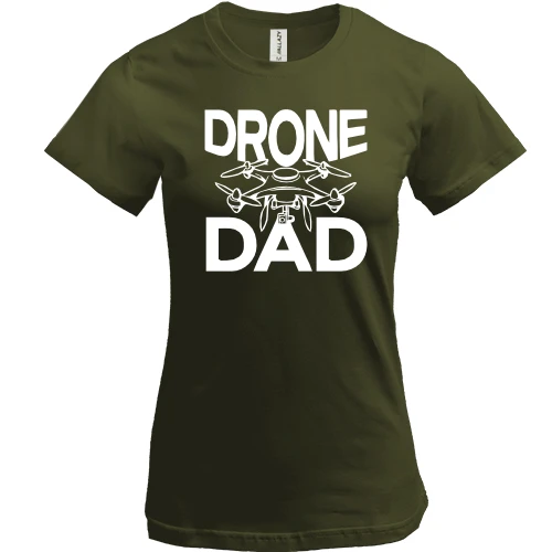 Жіноча футболка, Хакі, "Drone Dad"