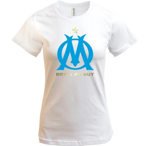 Женская футболка, Белый, Olimpic Marseille