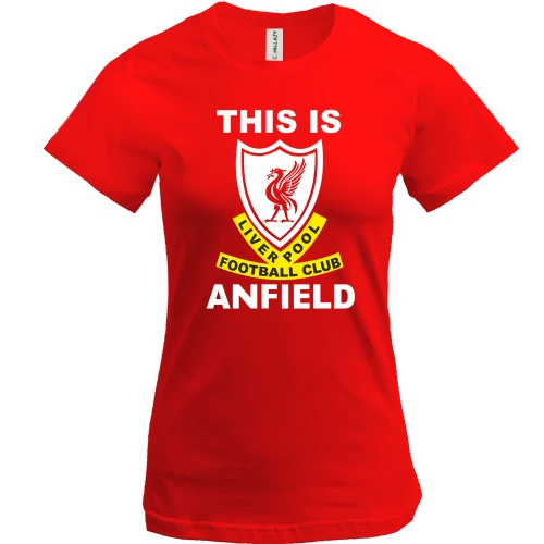 Женская футболка, Красный, This Is Anfield