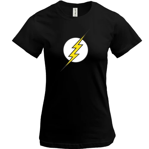 Женская футболка, Черный, Шелдона Black Flash
