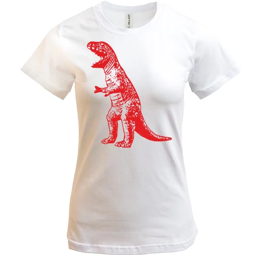 Женская футболка, Белый, Шелдона Dino light