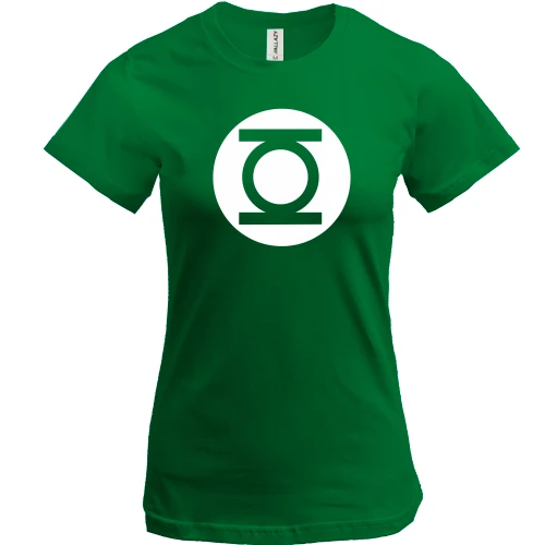 Женская футболка, зеленый, Шелдона Green Lantern
