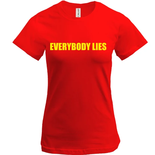 Женская футболка, Черный, House M.D. Everybody lies