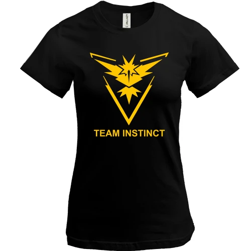 Женская футболка, Черный, Pokemon Go Team Instinct