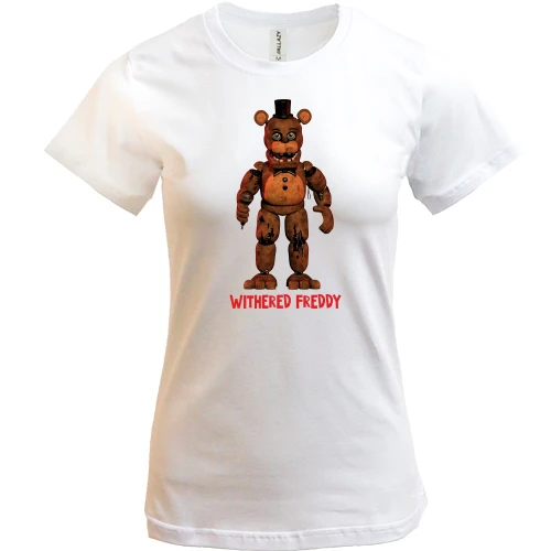 Жіноча футболка, Білий, Five Nights at Freddy’s (Withered Freddy)