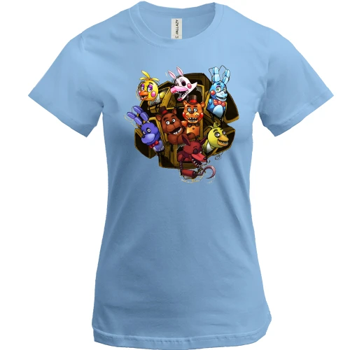 Женская футболка, Синий, FNAF Toys ART