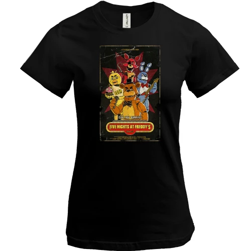 Женская футболка, Черный, FNAF Poster