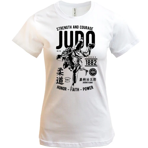 Женская футболка, Белый, Judo постер