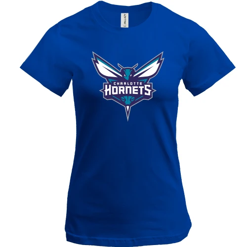 Жіноча футболка, Синій, Шарлотт Хорнетс (Charlotte Hornets)