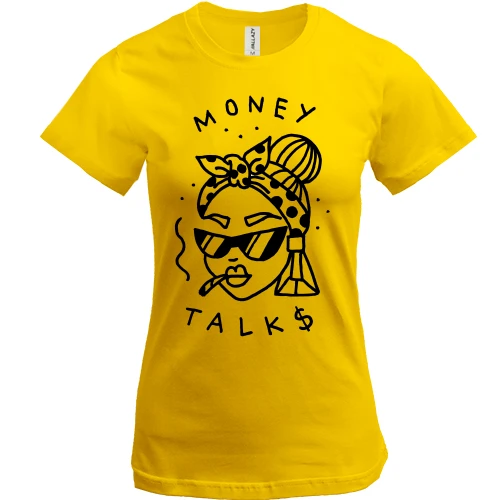 Жіноча футболка, Жовтий, Money Talk