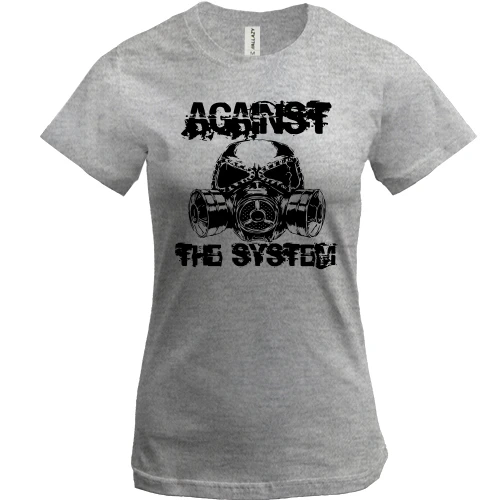 Жіноча футболка, Білий, Against The System