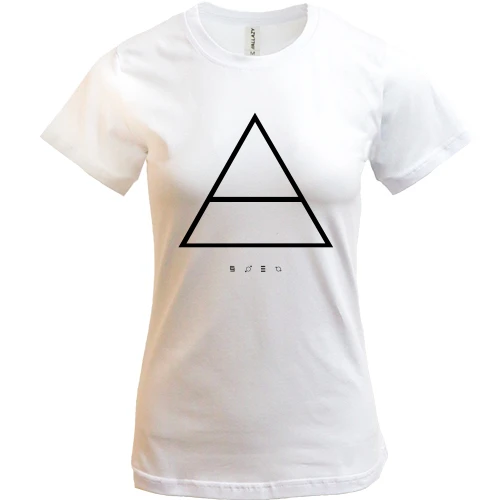 Жіноча футболка, Синій, Thirty seconds to mars Тріада