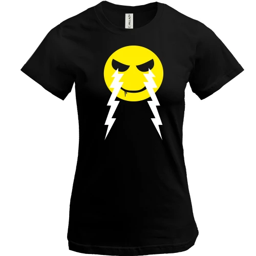 Женская футболка, Черный, SMILE or DIE