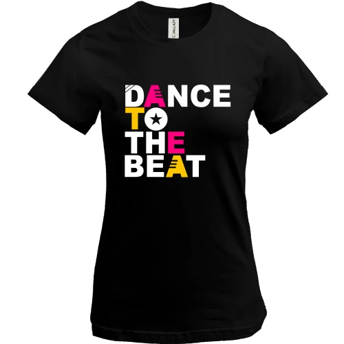 Женская футболка Dance to the beat