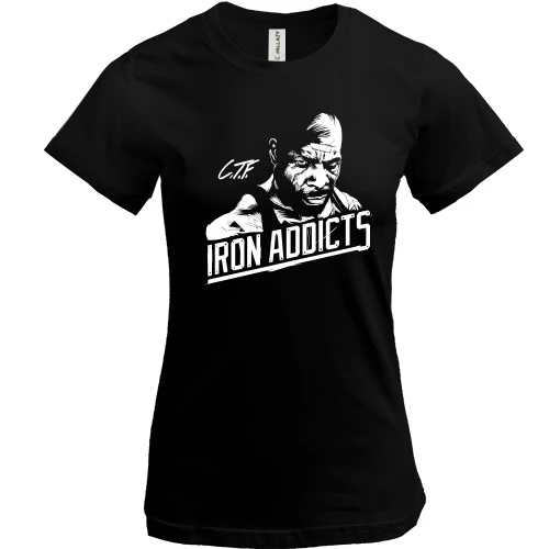 Женская футболка, Черный, Iron Addicts