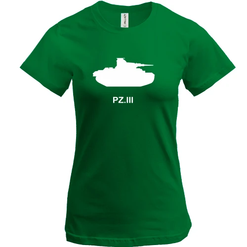 Женская футболка, Черный, PZ III 2
