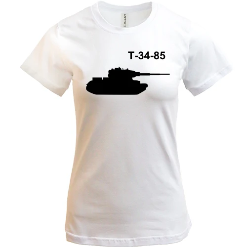 Женская футболка, Синий, Т-34-85