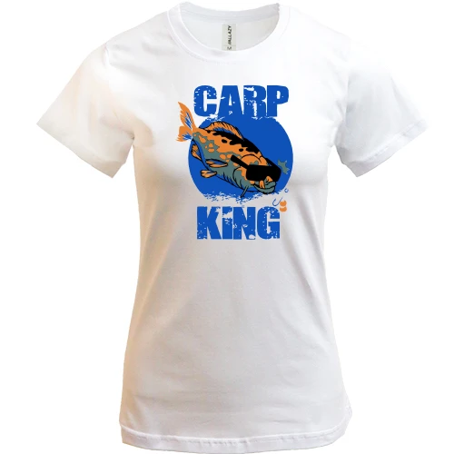 Женская футболка, Белый, Carp King